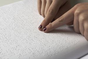 Reading Braille Reading braille text